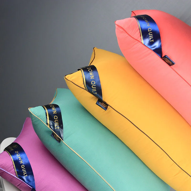 100% хлопок Hilton однотонная мягкая и удобная подушка для сна шейная 5 звезд отель дом