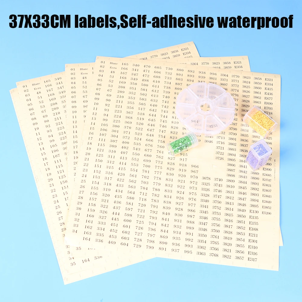 517 ячеек наклейки с номером для алмазной живописи коробка хранения аксессуары