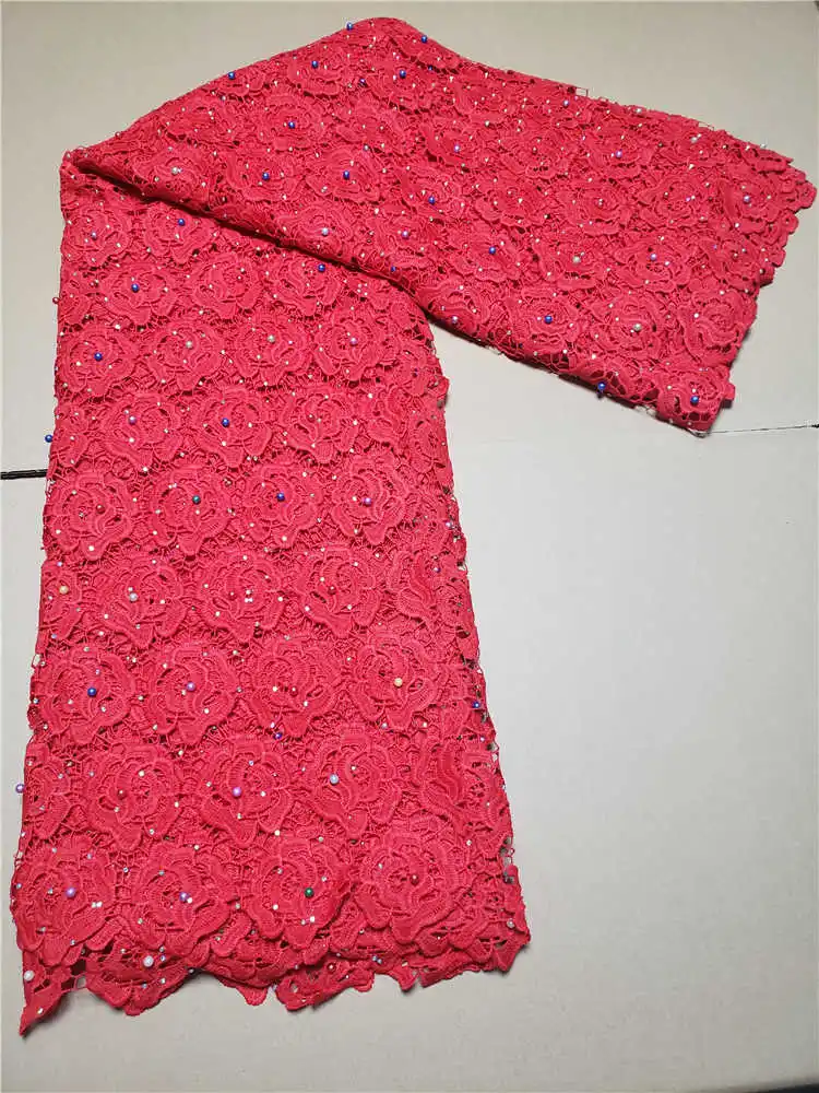 Factory Offers High Quality Latest African Guipure Cord lace With stones fabric for Party Dresses NX329 Baby Pink | Дом и сад