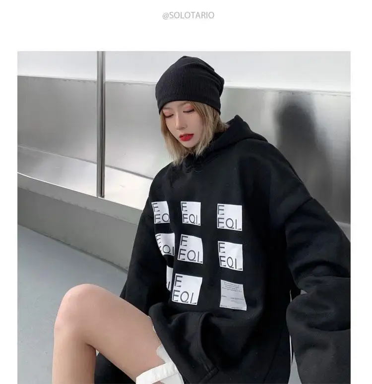 

Ins Loose Cool Best Seller New Autumn Punk Casual Hoodies Cool BF Special Funny Loose Girls Lady Sweatshirt Kpop Man Tops