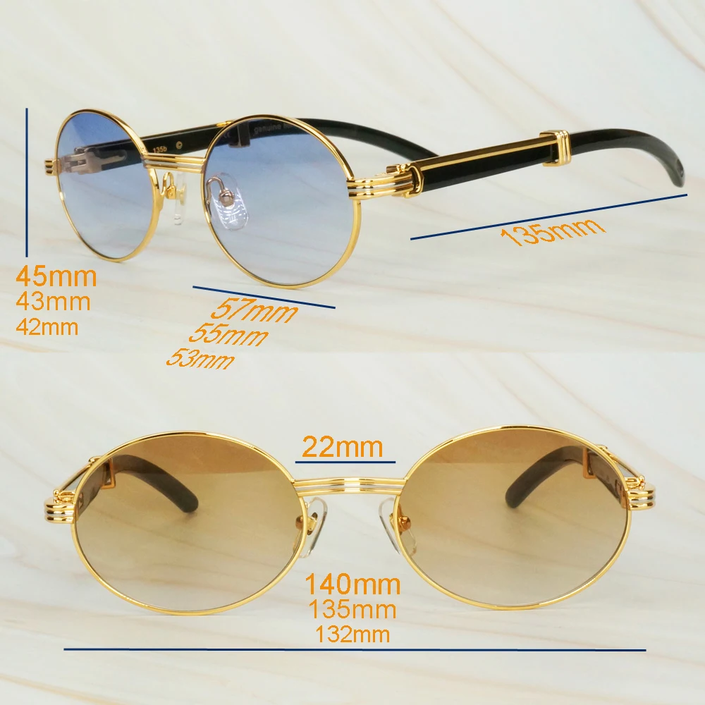 

Retro Sunglasses Buffalo Horn Transparent Gafas De Sol Designer Women's Eyeglasses Men's Sunglass Carter Eyewear Accessories