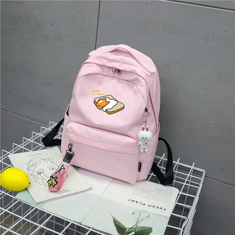GJF tusi1 Аниме Lazy eggs школьный рюкзак для подростков девочек мальчиков Gudetama сумка рюкзак-сумка через плечо, для путешествий женский рюкзак - Цвет: GJF tusi1