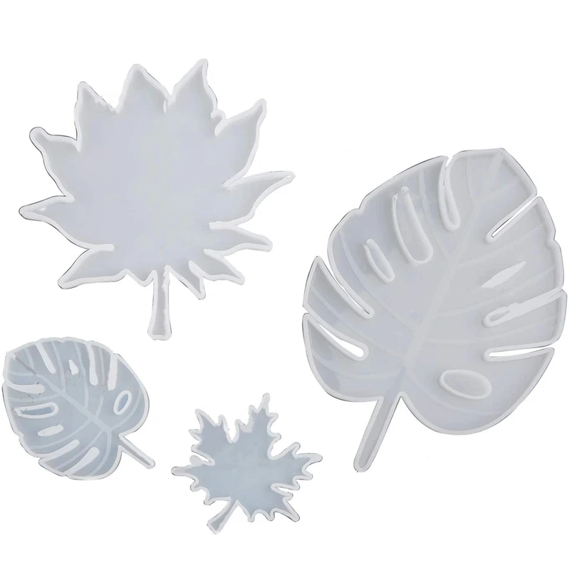 Силиконовая форма в виде листа 4 силиконовых подставки включая силиконовую форму