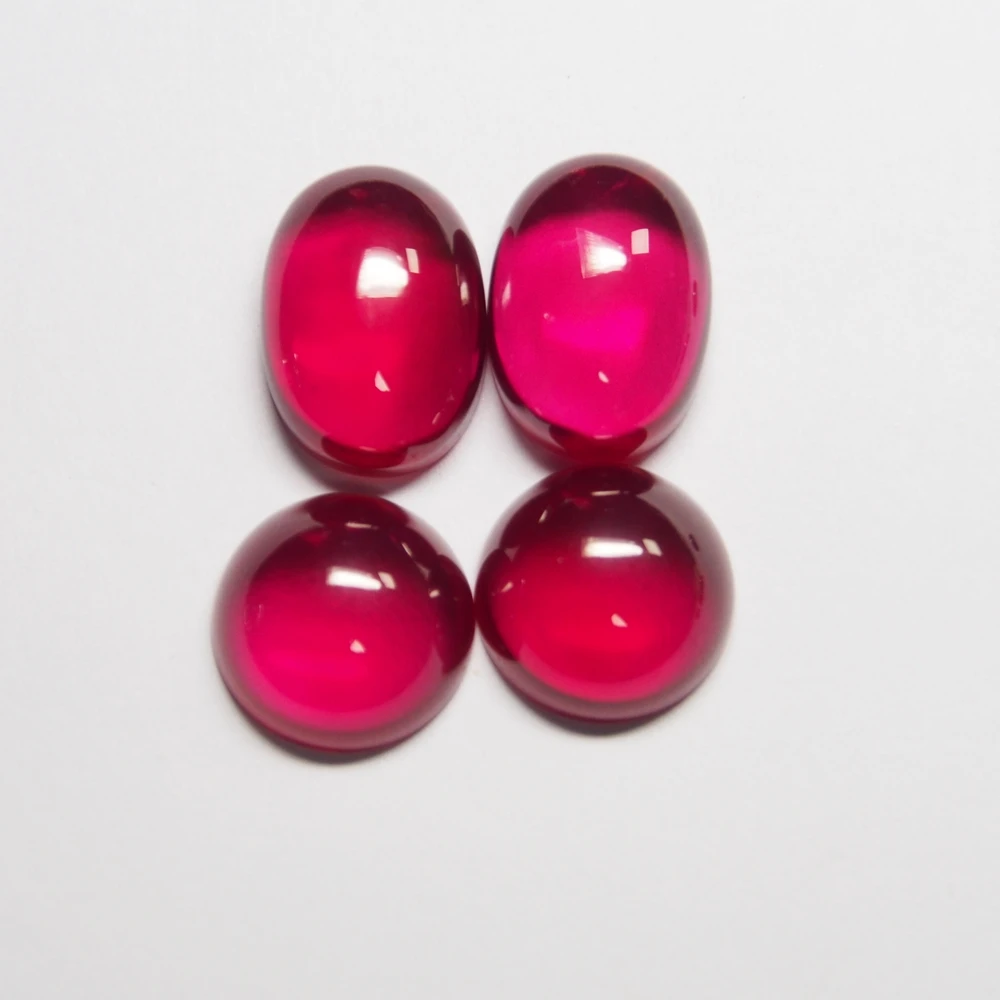 Flatback Cabochon Ruby Corundum Oval 4x6mm To 25x35mm Size Loose Gemstones | Украшения и аксессуары