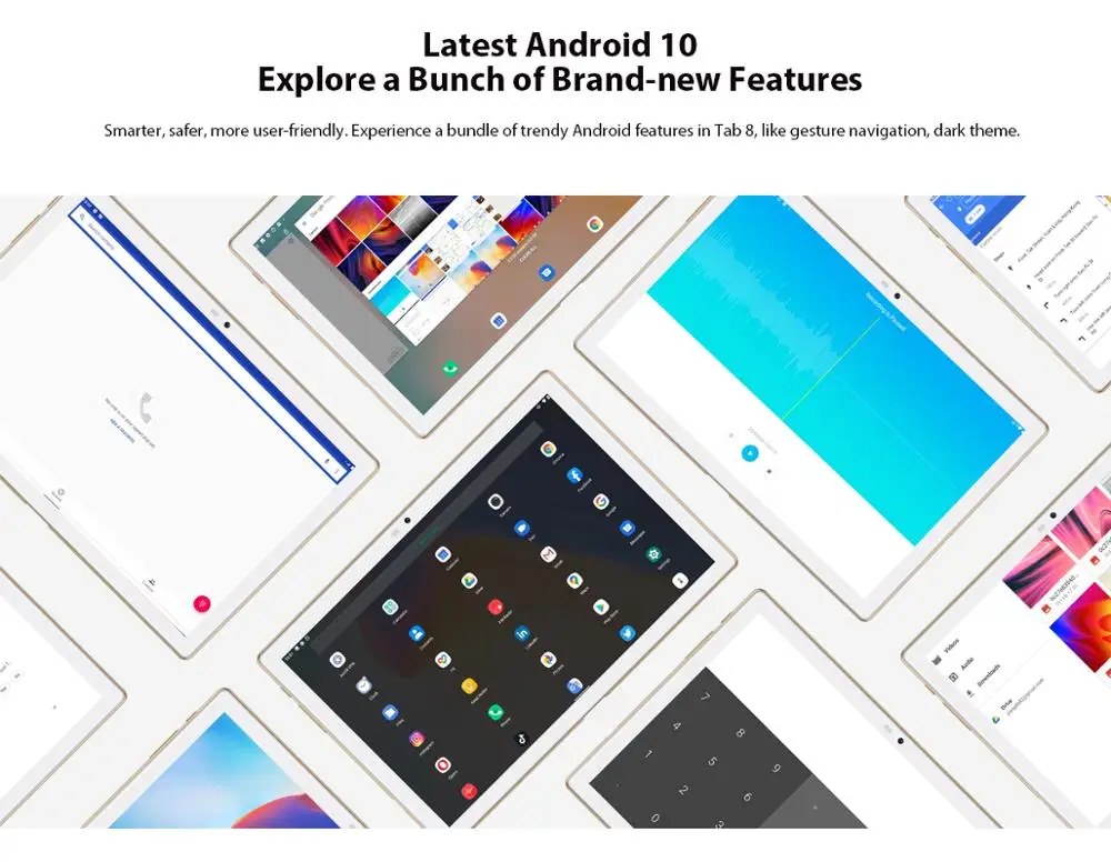 Blackview Tab 8 Tablet Octa core 10.1 inch 4GM+64GM 13MP SC9863A Android 10 Rear Camera 1200*1920 FHD IPS Dual SIM4G LTE Phone