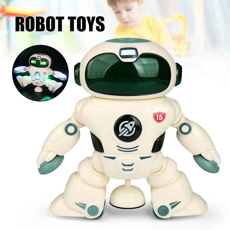 

1PCS Creative Electric Dancing Robot Music Light Rotation Toy Birthday Gift Miniatures For Children Kids