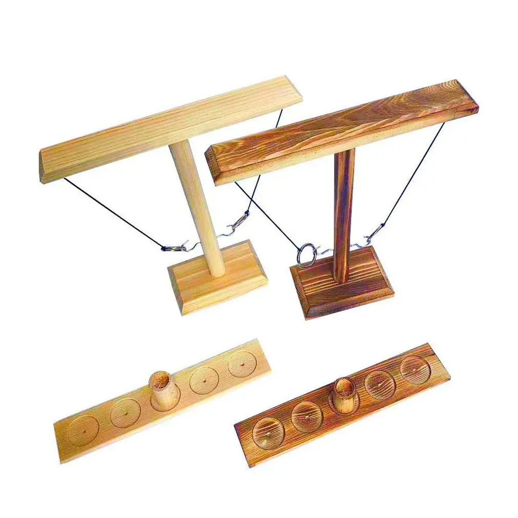 

Drinking Game Toy Wooden Ring Toss Game Toss Hook Board games montessori toy games kids toys for children adult Party Home Game