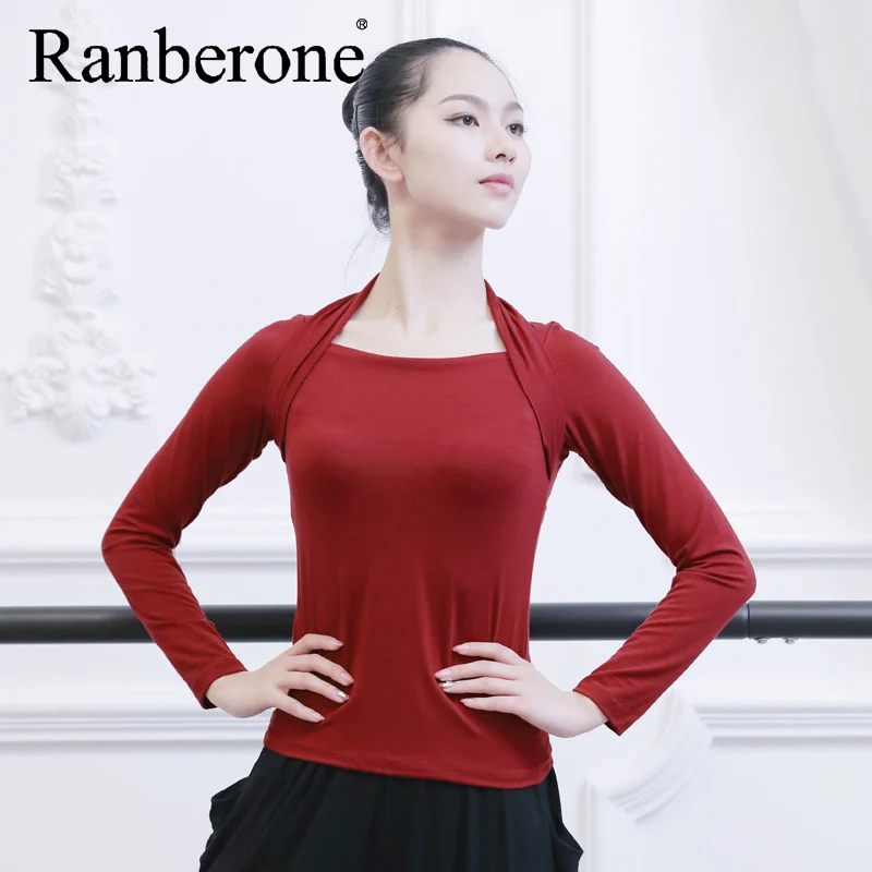 

Ranberone с длинным рукавом Топ для занятий йогой быстросохнущая Футболка женская дышащая костюмы тела для женщин спортивная одежда размера пл...