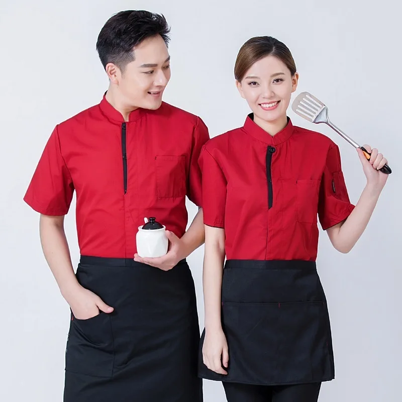 Ресторан отеля столовая для кухни шеф повара Униформа летняя одежда с коротким