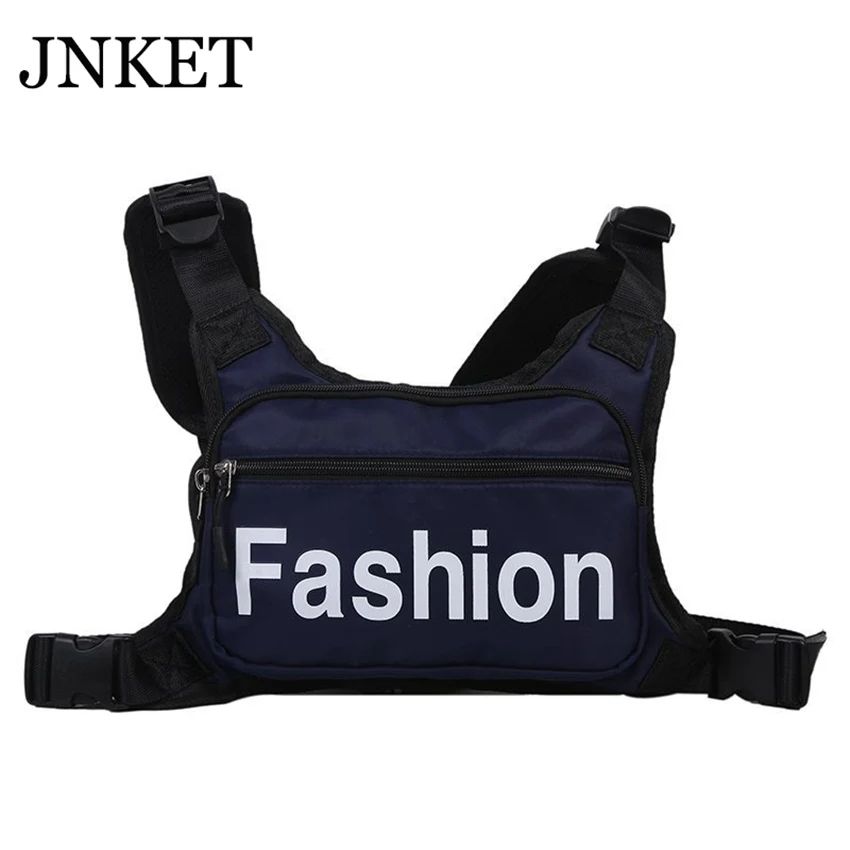 

JNKET New Functional Tactical Chest Bag For Men Fashion Bullet Vest Streetwear Bag Harness Chest Rig Bag