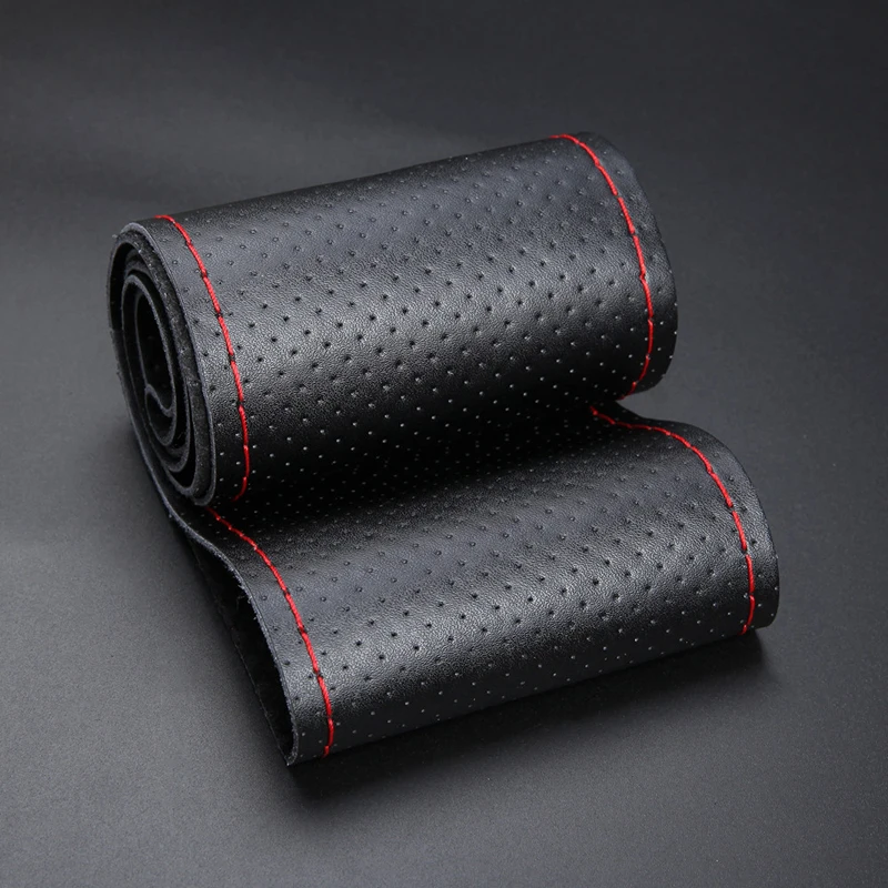 Оплетка рулевого колеса 38 см из натуральной кожи универсальная оплетка для