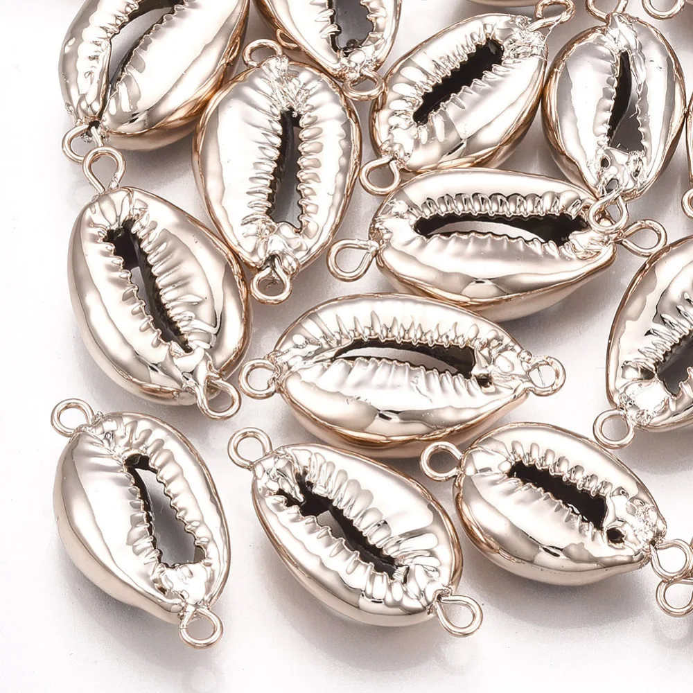 50 шт. Золотой гальванический корпус Cowrie соединительный соединитель подвески для