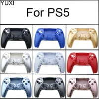 yuxi 5pcs game console shell controller handle full housing shell for ps5 gamepad case cover faceplate replacement parts