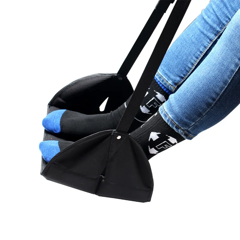 Регулируемая Подвеска для ног подставка путешествий самолета Подножка гамак из