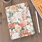 Модный чехол с цветами для Mini 5 Air 4 10,2 iPad 8 поколения Pro 11 2021 Подставка для планшета 7 Силиконовый Чехол Air 2 6 5