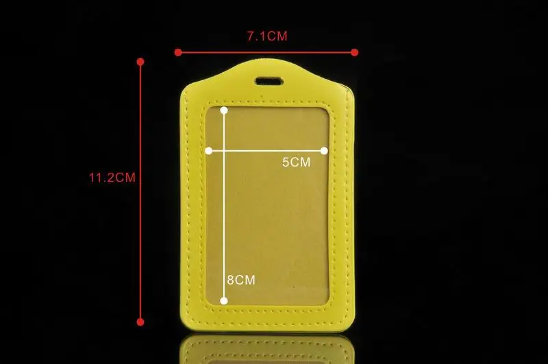 Новое поступление 500 шт разные цвета из искусственной кожи ID бейдж держатель для