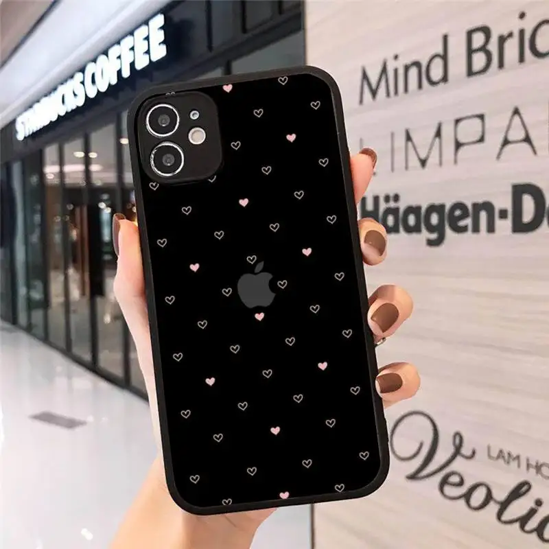 

simple crown space moon heart Phone Case Matte Transparent for iPhone 7 8 11 12 s mini pro X XS XR MAX Plus cover funda