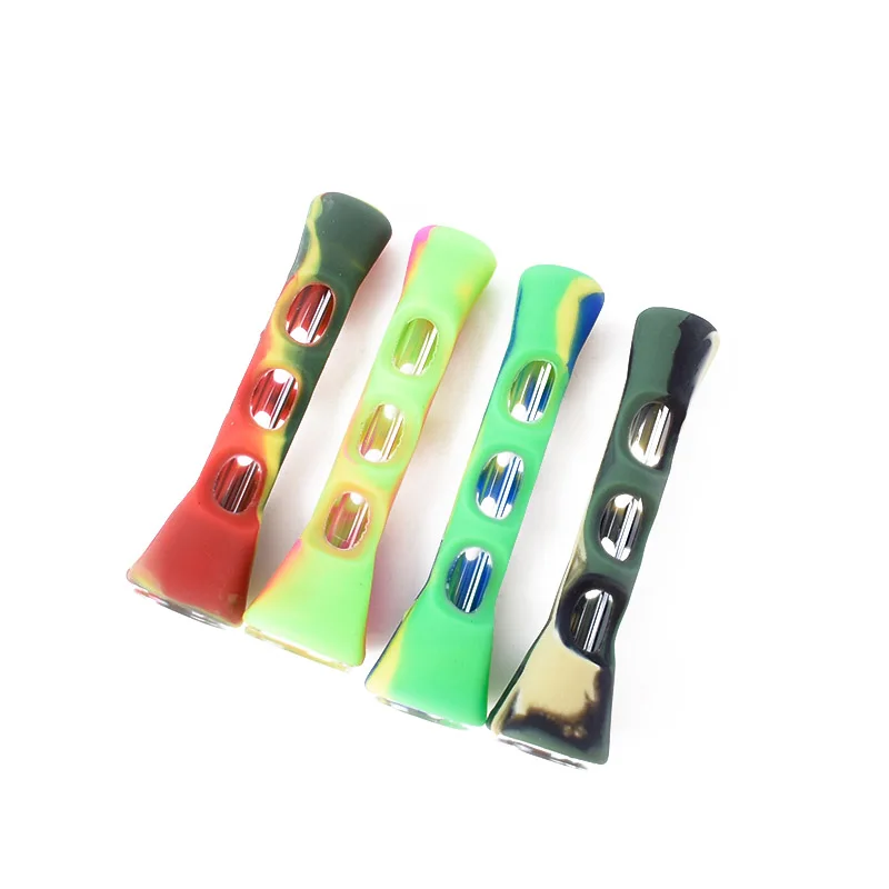 Резиновая силиконовая стеклянная трубка для курения табака травы