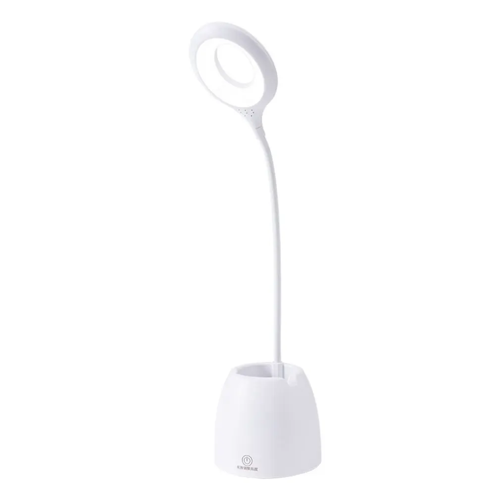 

LED Table Lamp Touch Dimming USB Desk Lamp Read Light Kids Pink Book Bedside Reading Lamp Pen Holder Eye Protect Home Decor