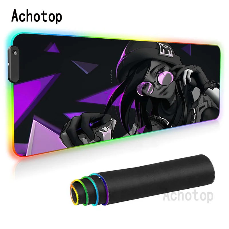 

Большой коврик для мыши RGB Valorant, игровые аксессуары, Коврик Для Мыши для ПК, геймера, коврик для мыши со светодиодной подсветкой 80x30 см, компью...
