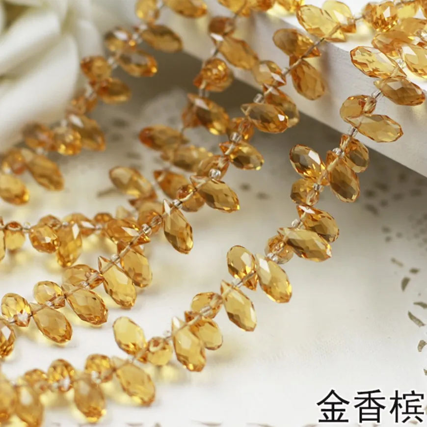 Бесплатная доставка 90 цвет 5*7 мм 100 шт. стеклянный Чешский каплевидные