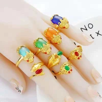 vietnam imitation gold inlaid cats eye stone ring for women a ring for fortune and evil spirits wholesale