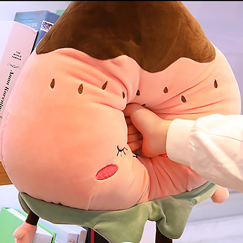 Мягкая набивная плюшевая подушка Yummy с фруктами 1 шт. 50/65 см мягкая для спины милые