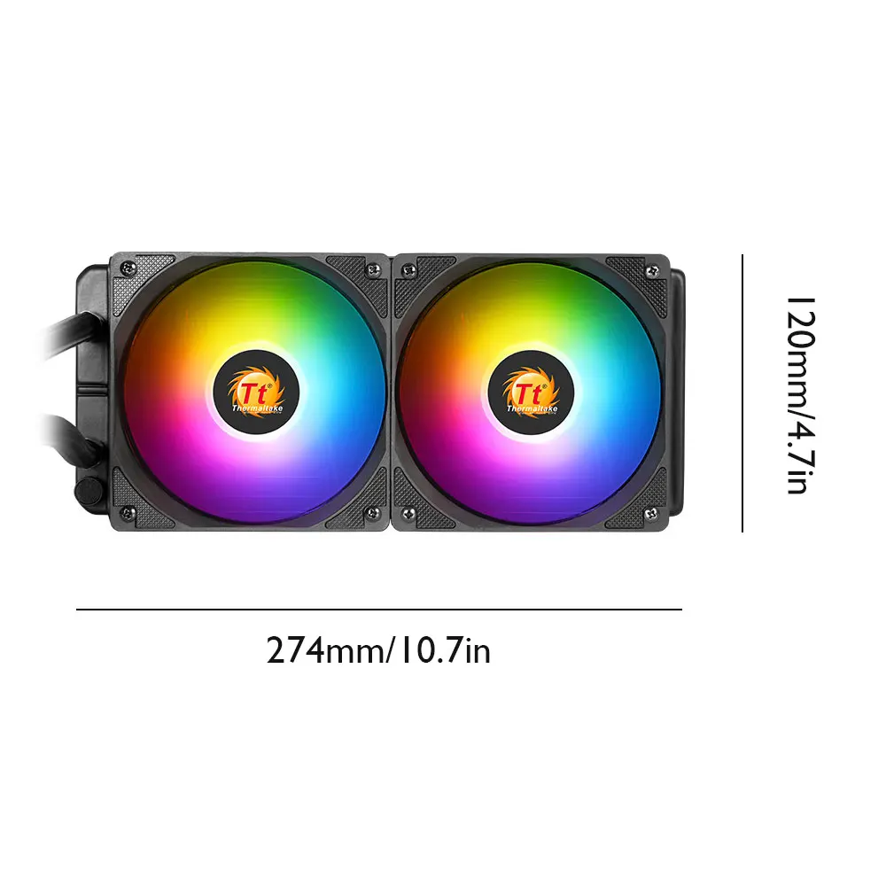 

Thermaltake Tt Water Cooling Integrated CPU Cooler Fan 12V 120mm ARGB Computer Heatsink Radiator for Inter/AMD