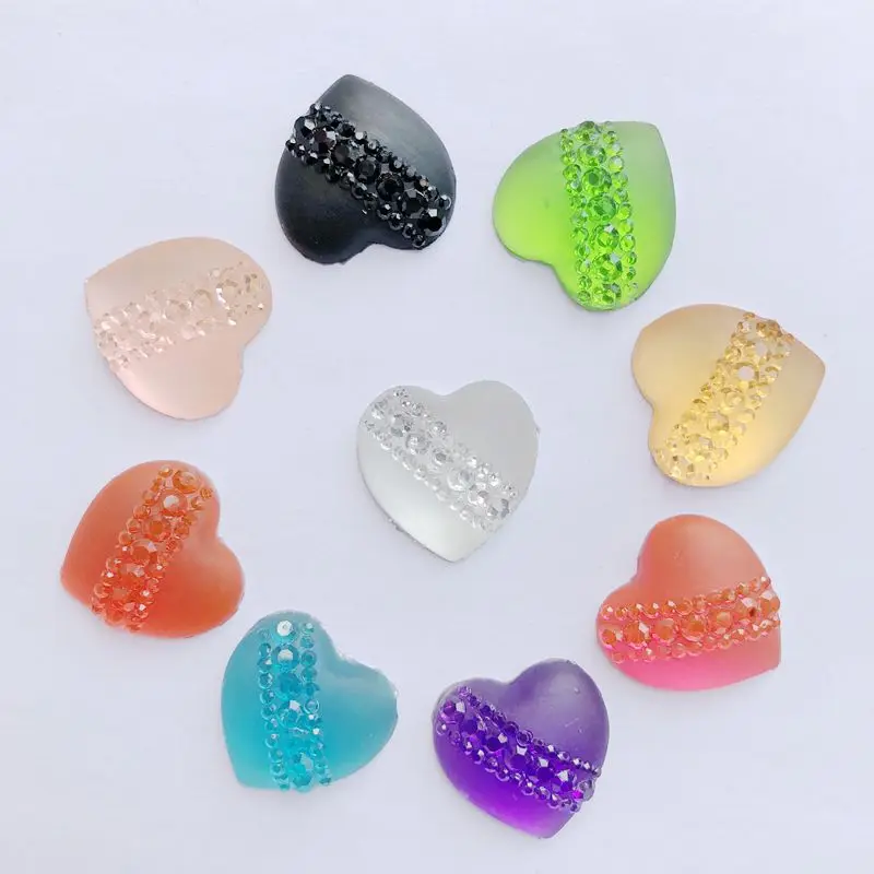 Diy 20 шт мм Сердце смолы Стразы Свадебные аксессуары скрапбук подарок камни для