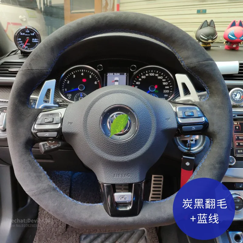 

Чехол на руль для VW Phideon Golf sharan Lamando Passat Lavida Bora Jetta замшевые кожаные аксессуары для интерьера ручной работы