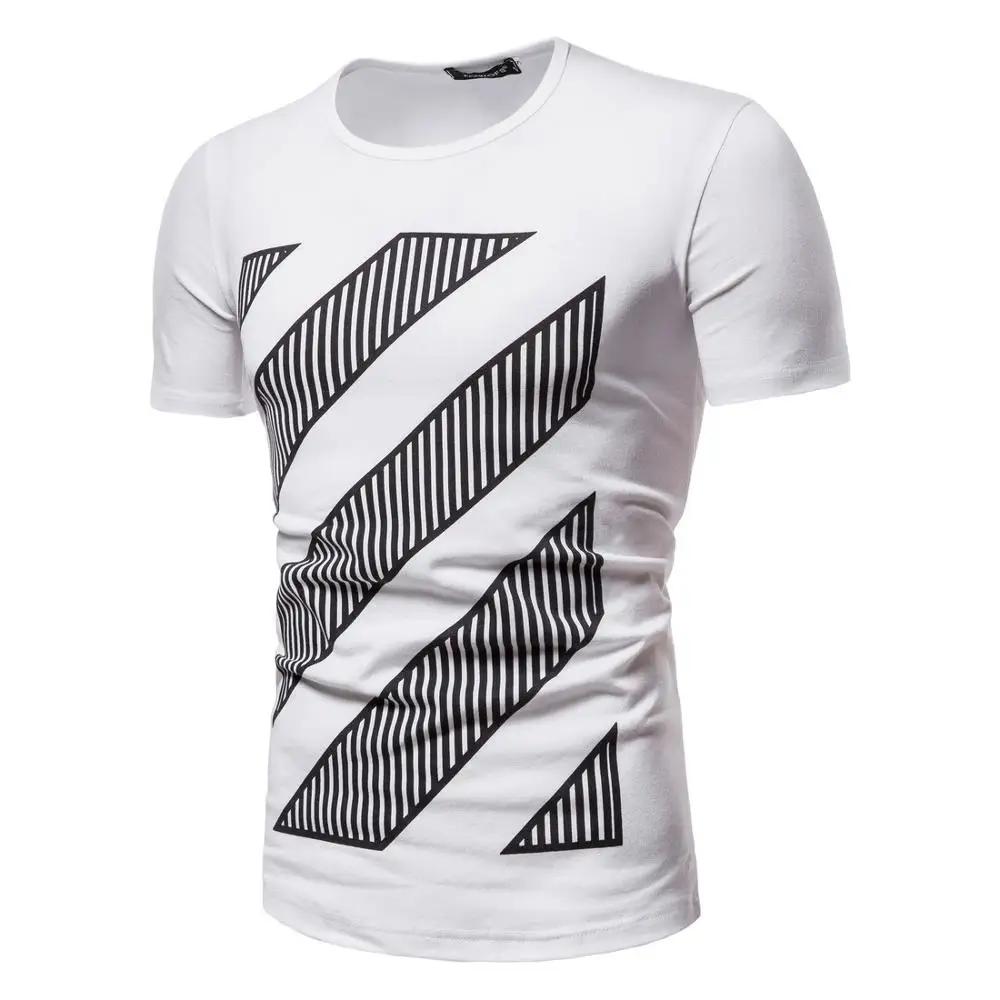 Мужская футболка модная с круглым вырезом коротким рукавом Повседневная | одежда