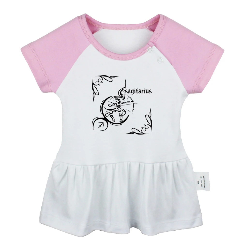 Созвездие Дева Стрелец рыбы Лев тату новорожденных платья для маленьких девочек