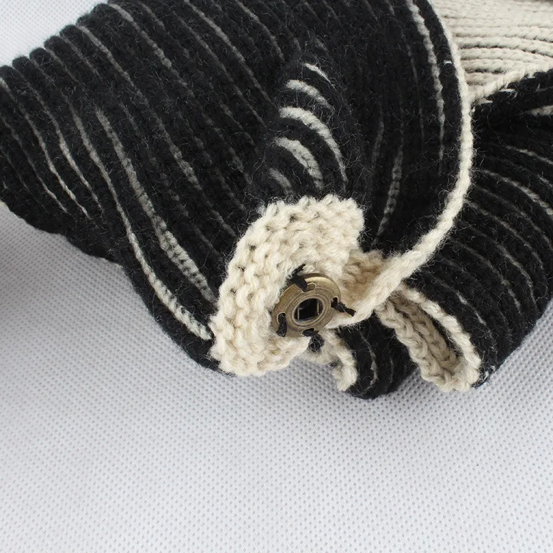 Шапка и шарф зимний детский комплект из двух предметов шерстяная вязаная шапка