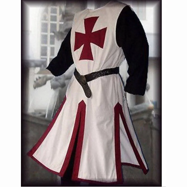 Костюм средневекового рыцаря Templar Crusader мужская туника с длинным рукавом рубашка