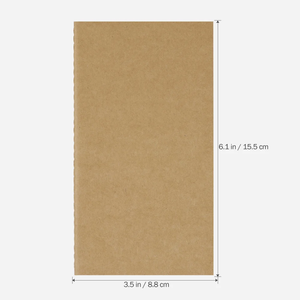 

10PCS Kraft Paper Notebook Blank Travel Journal Notepad for Writing Drawing School Office (White Pages)