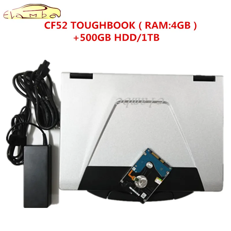 Ноутбук Toughbook CF52 4 Гб с жестким диском 500 Гб/ТБ, диагностический компьютер Window7 toughbook cf52, диагностика alldata/ c5/ c4/ icom