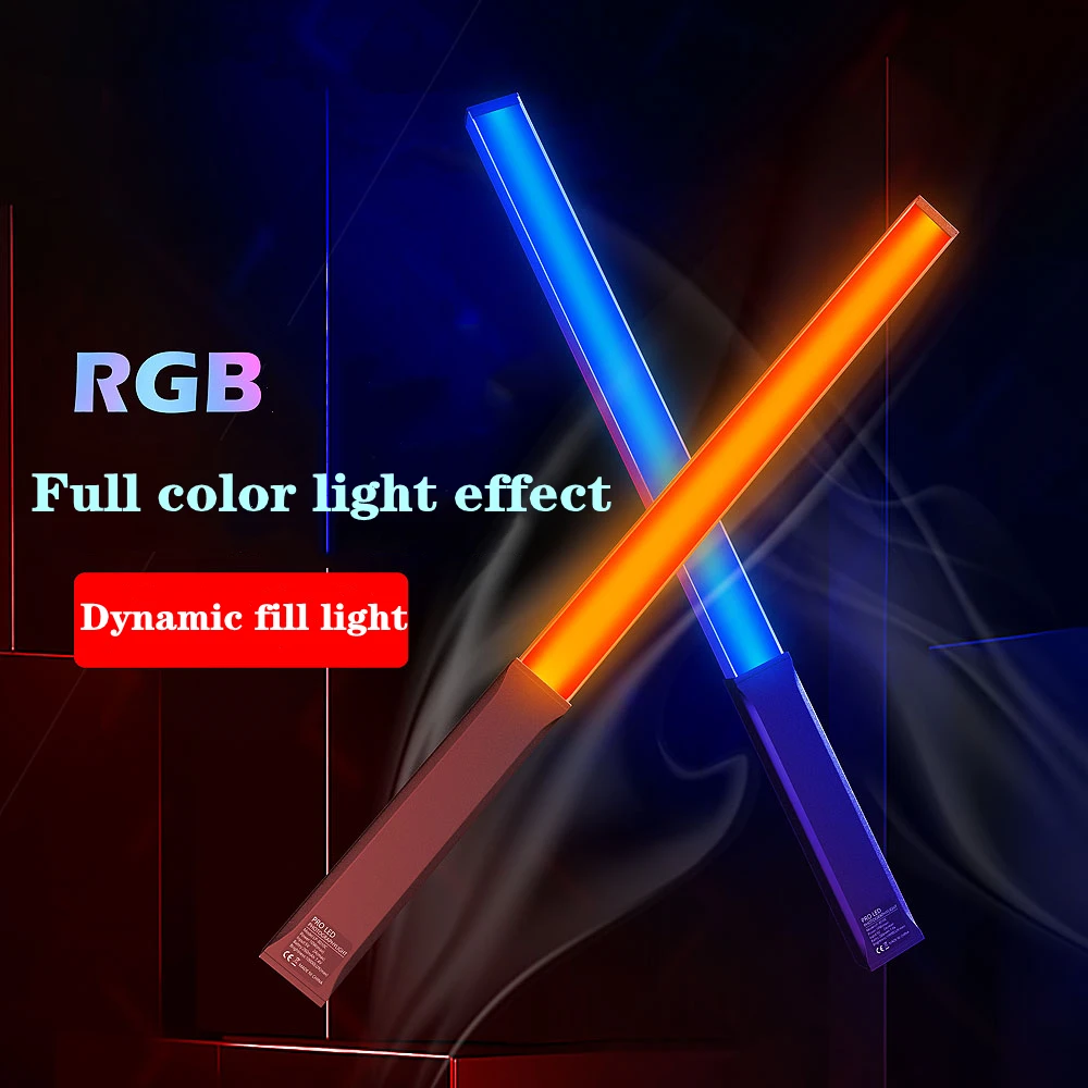 Цветная (RGB) портативный светодиодный светильник палочка Перезаряжаемые