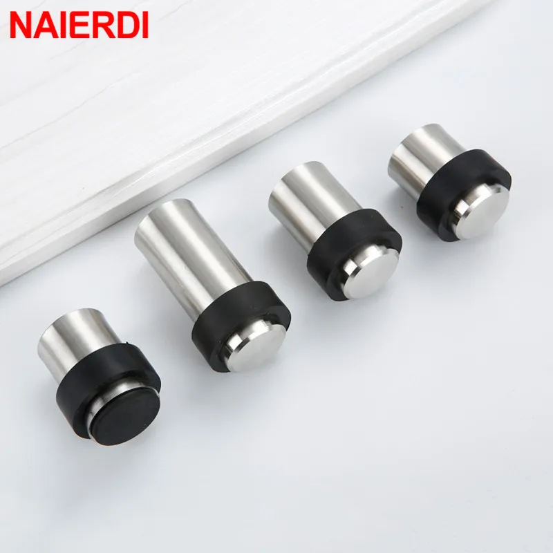 NAIERDI из нержавеющей стали дверные стопоры Резиновая Защитная Прокладка для двери