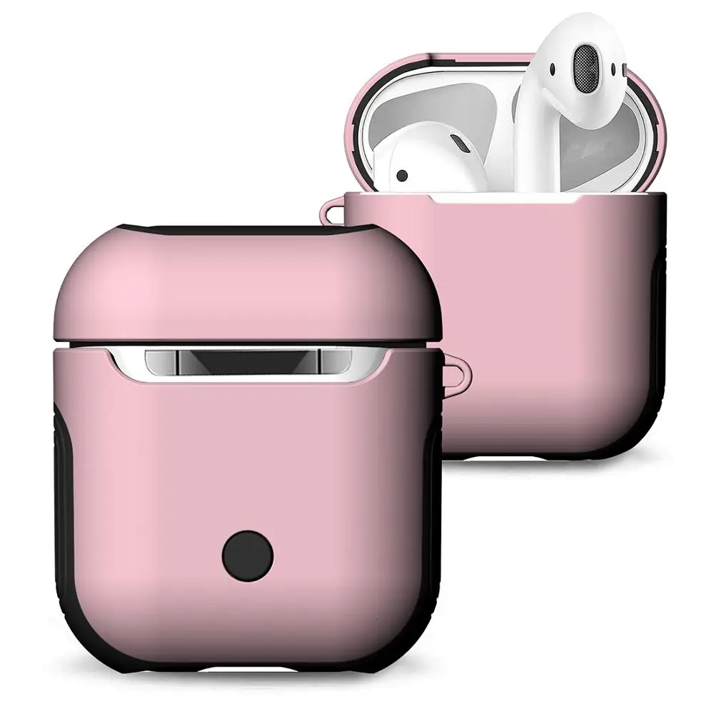 Pink ТПУ силиконовый Bluetooth беспроводной чехол для наушников AirPods 1 защитный чехол Аксессуары для кожи для Apple AirPods 2-я зарядная коробка - Цвет: Pink