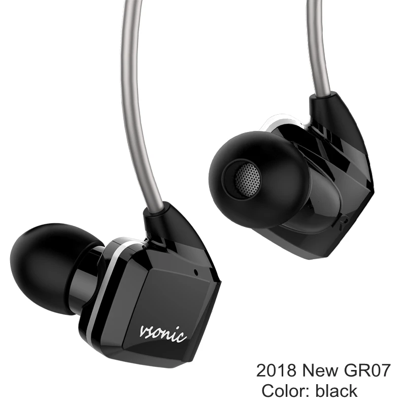 Внутриканальные наушники VSONIC Hi Fi новые GR07 i с микрофоном проводные IEM 2018|hifi