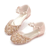 2022 princess shoes girls soft soled flat crystal glittering baby kids performance chic lady sequined sweet for wedding hot