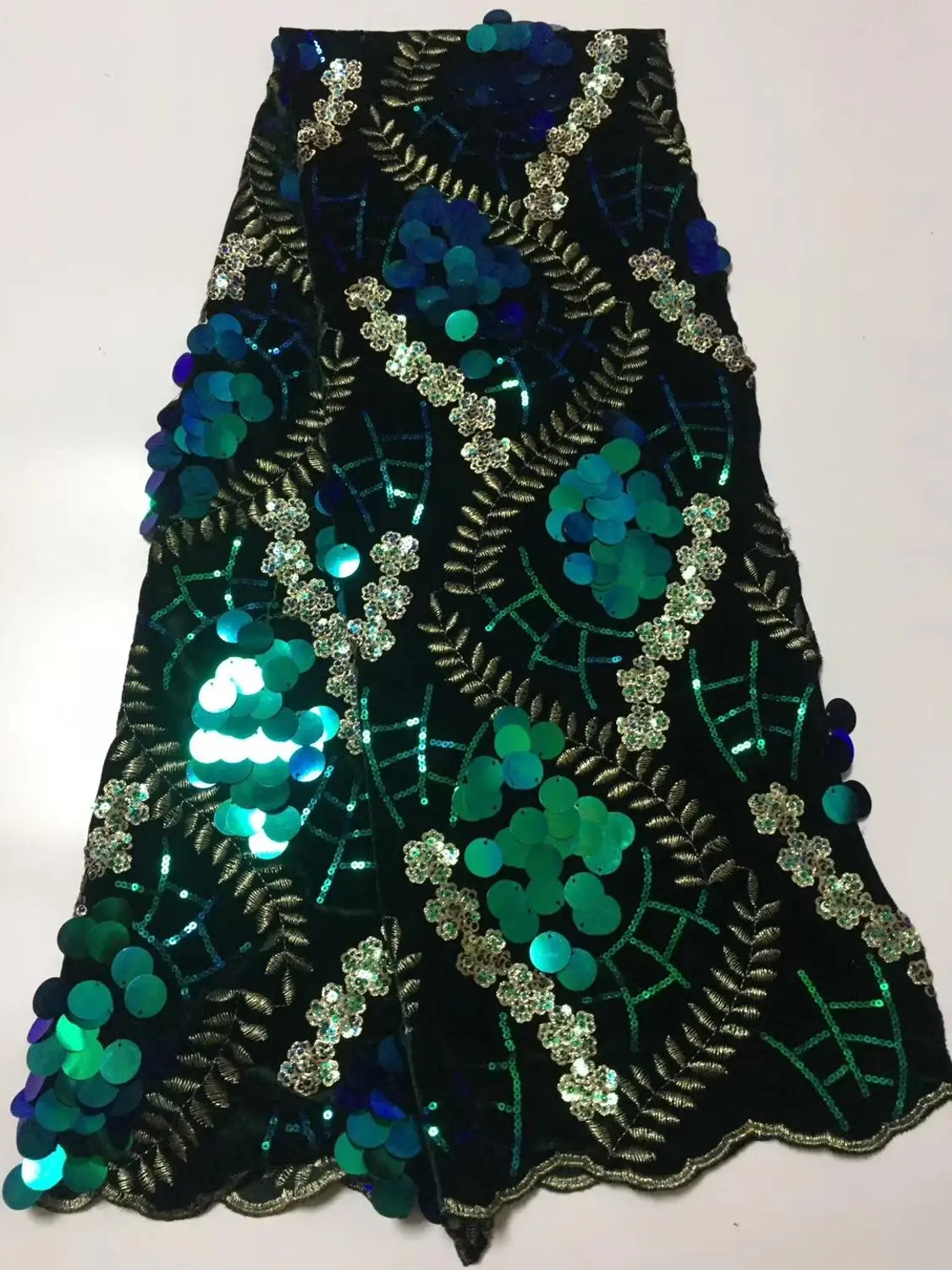 Новинка 2019 бархатная кружевная ткань с блестками французская нигерийская