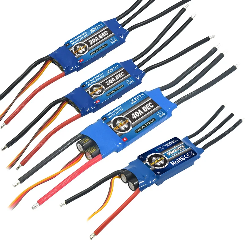 ZTW оригинальная beetle 20A 30A 40A бесщеточный ESC (2 4S) модель SU27 защита от перегрева|Детали