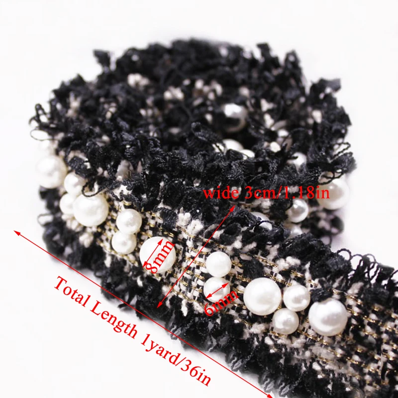 

1 yard Vintage Nylon Gold Pearl Beaded Embroidered Lace Trim Ribbon Fabric Handmade DIY Costume Dress Sewing Supplies Craft