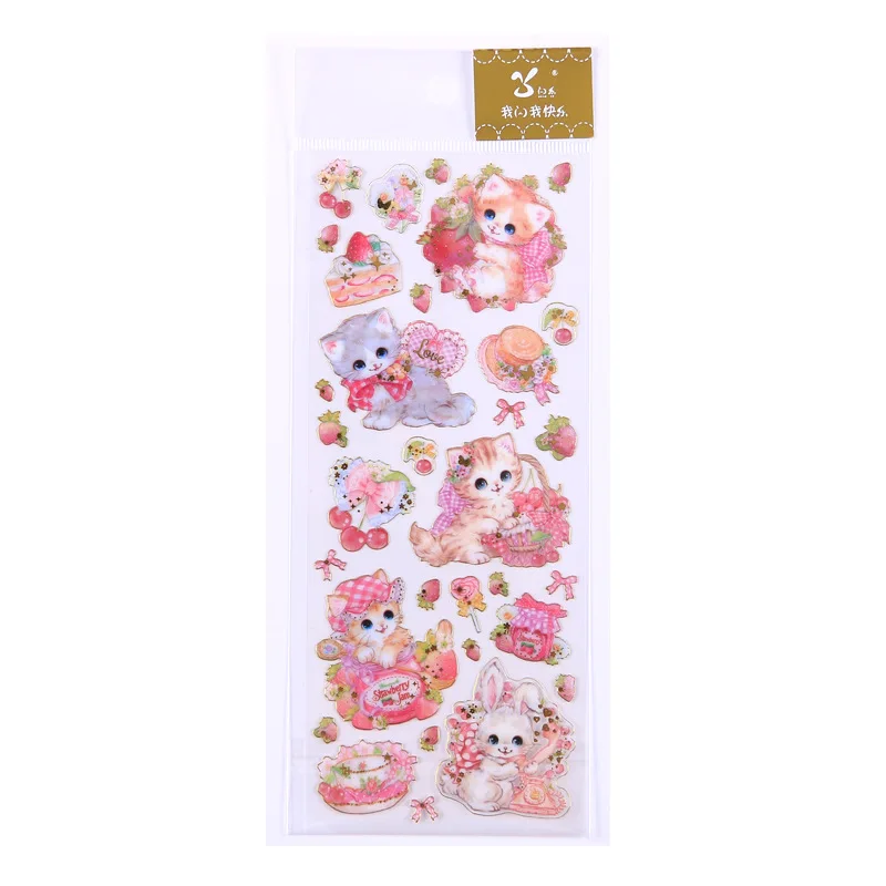 

1pcs/1lot Kawaii Stationery Stickers Cartoon cat Diary Decorative Mobile Stickers Scrapbooking DIY Craft Stickers
