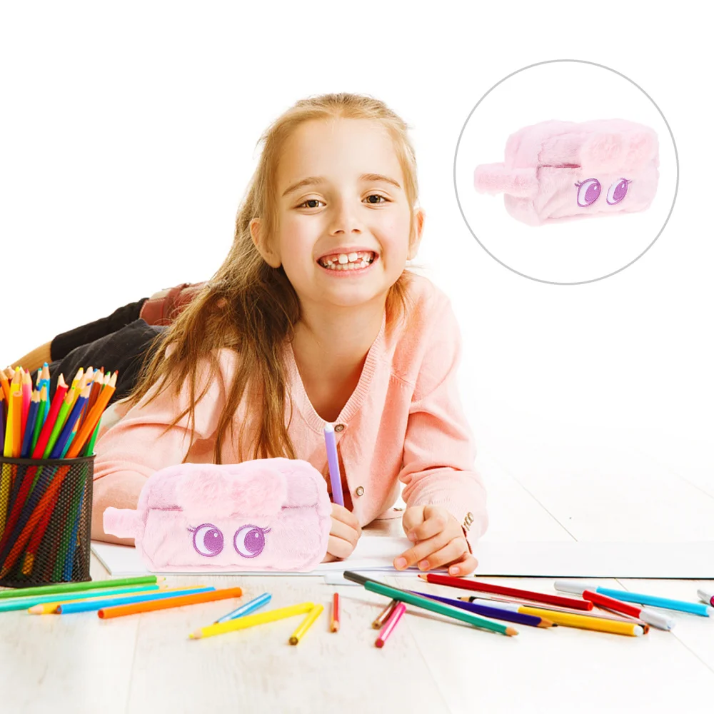 

1Pc Cartoon Lovely Animals Pen Case Portable Pen Storage Holder Plush Pen Pouch