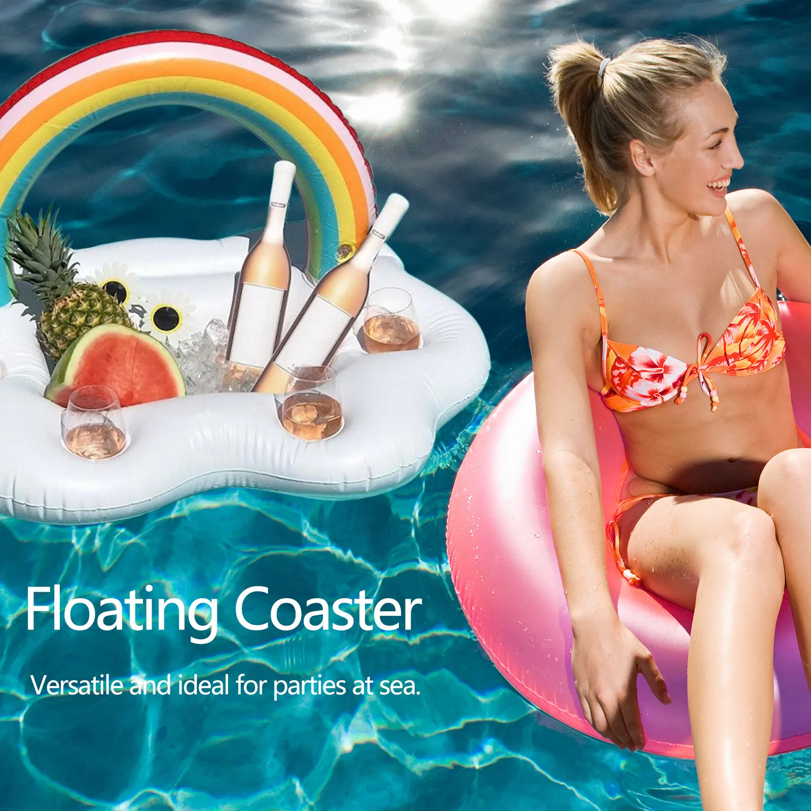 

Pool Cup Holder Inflatable Drink Holder Beverage Toys Float Cup Holder Bathing Pool Toy Party Decoration Bar Coasters