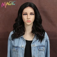 synthetic lace wig light colour 20inches black mixed wigs for black women cosplay wave long hair curly middle part