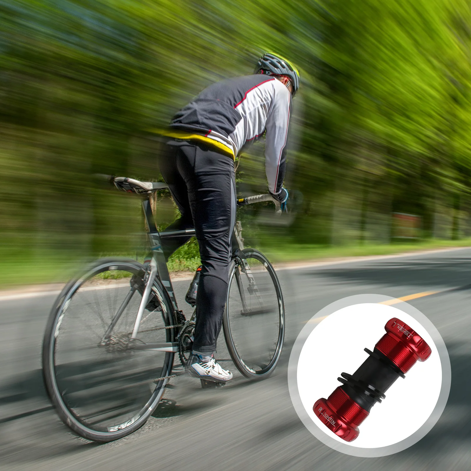 

Road Bike Bearing Bottom Bracket Screw Type 68/73 Mm Bicycle Axle MTB Bicycle Aluminum Alloy Waterproof Crankset Axle Parts