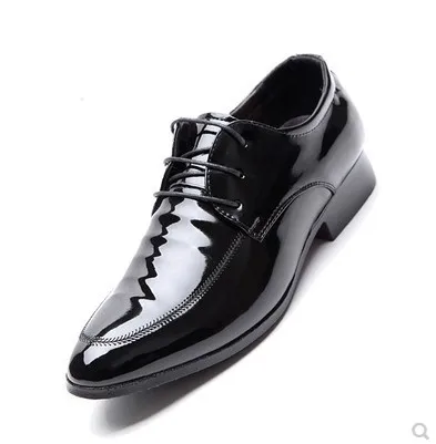 

Men's business dress shoes, men's lace-up casual shoes, shiny shoes, pointed toe lace-up casual shoes, large size men's shoes